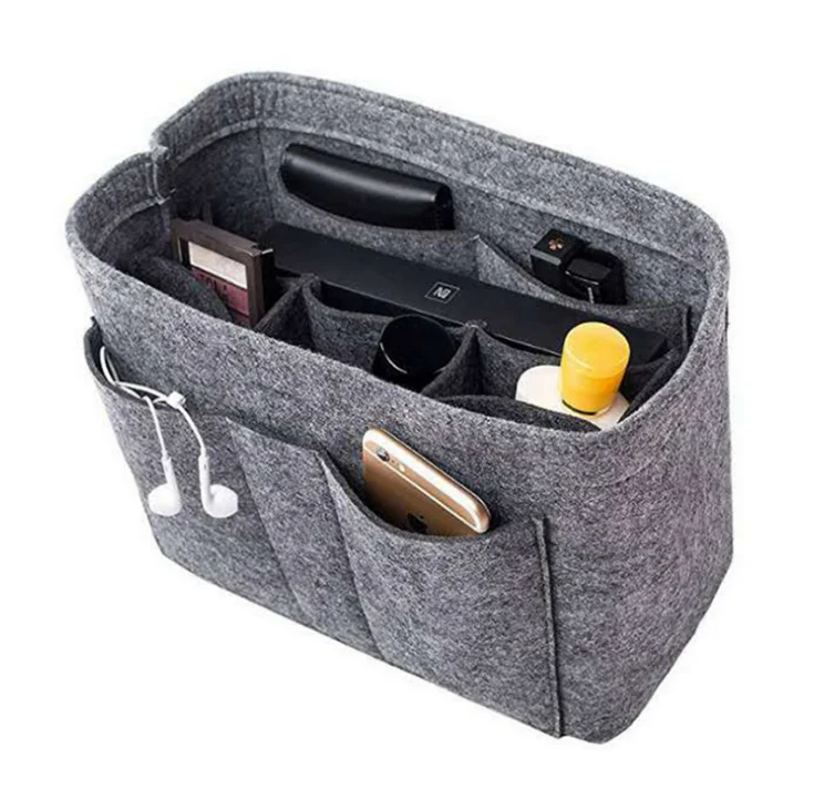 

2021 new detachable durable portable ladies felt cosmetic bag