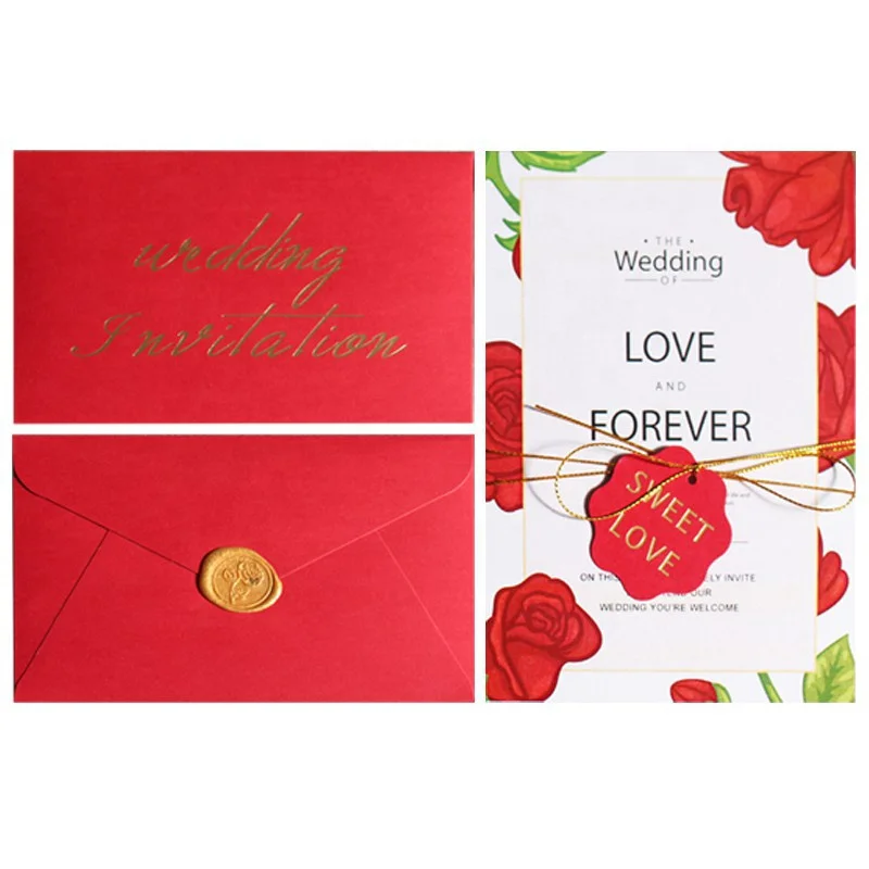 
paper craft indian wedding invitation card red 
