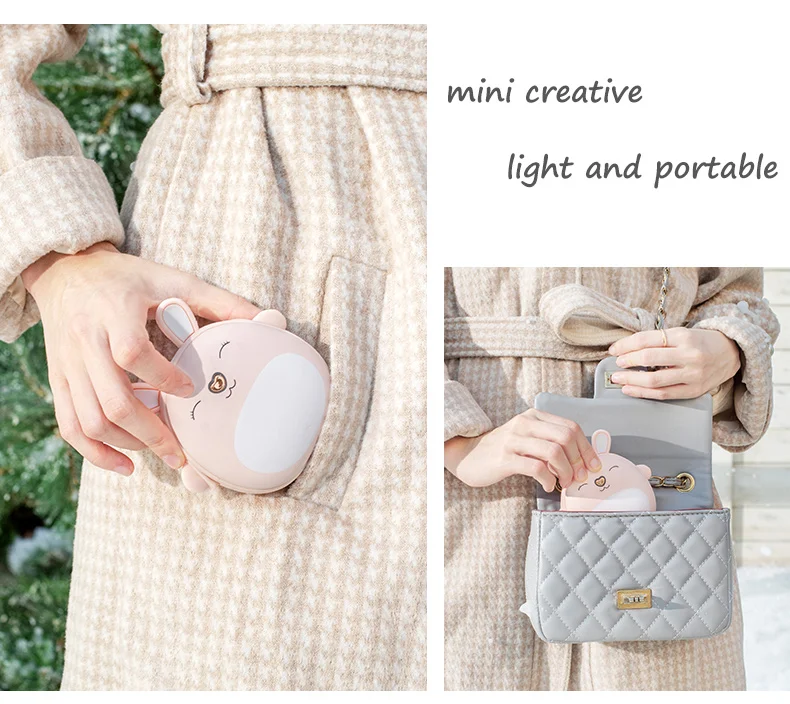 Environment Protective Cute Mini Portable Hand Warmer Rechargeable