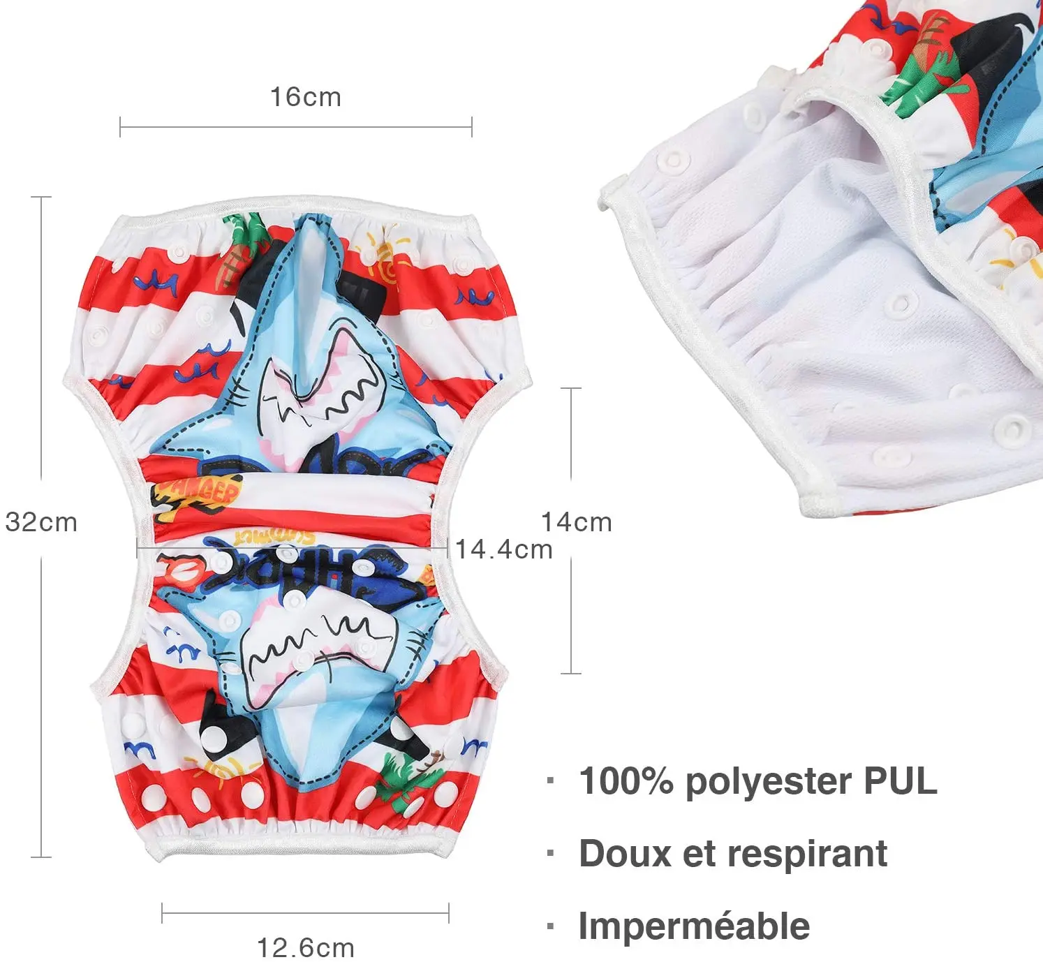 Asenappy Waterproof Reusable Swimming Baby Diaper Swimming Diapers For