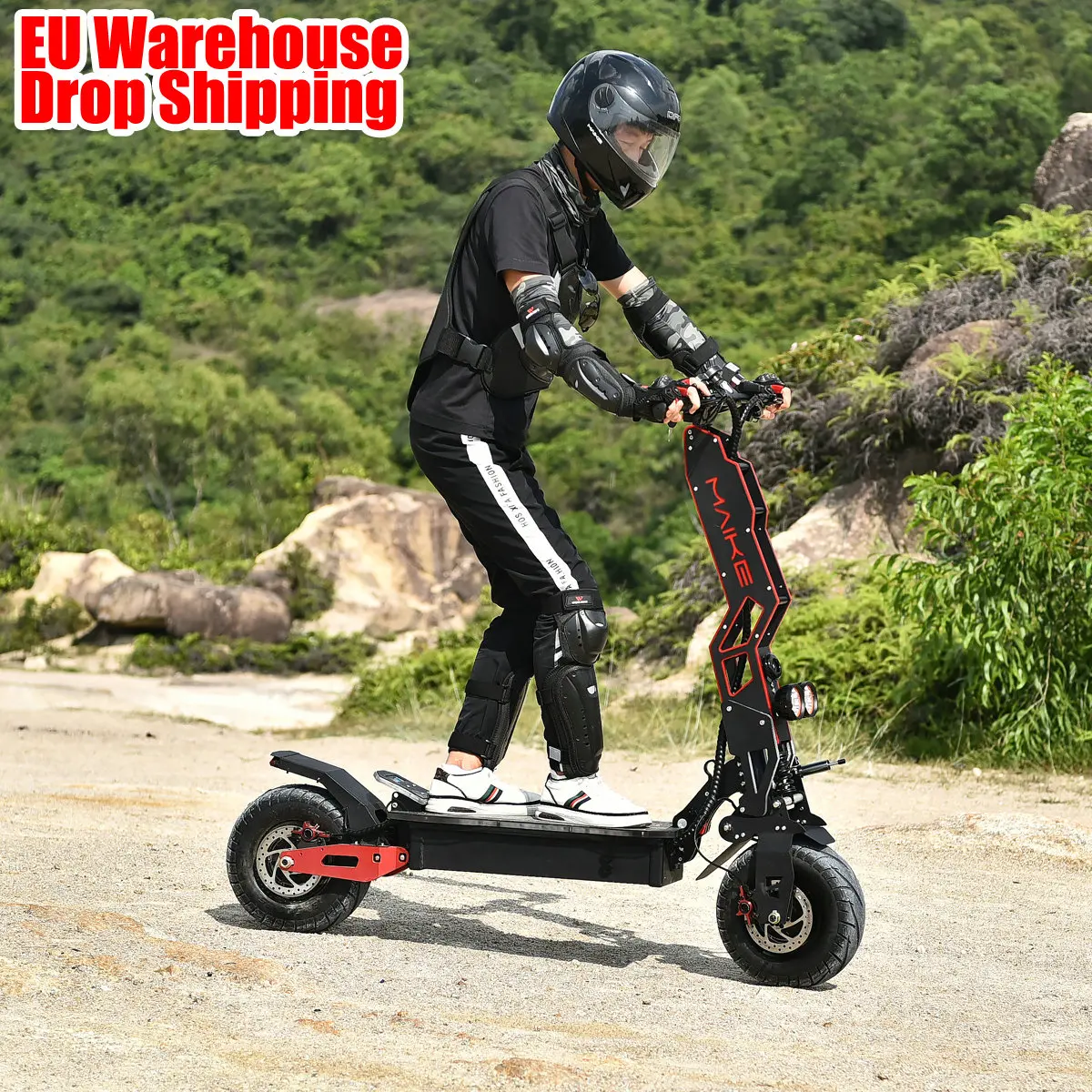 

Free Shipping Maike MKS 8000w electric motorcycle fast dual scooter eu warehouse 13 inch wide wheel off road scooter electric