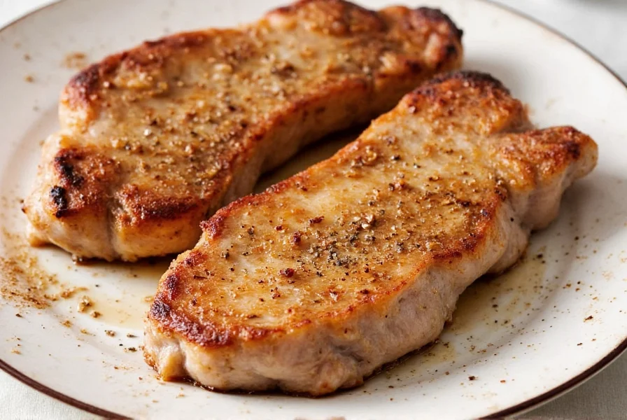 Seasoned Pork Chops Closeup