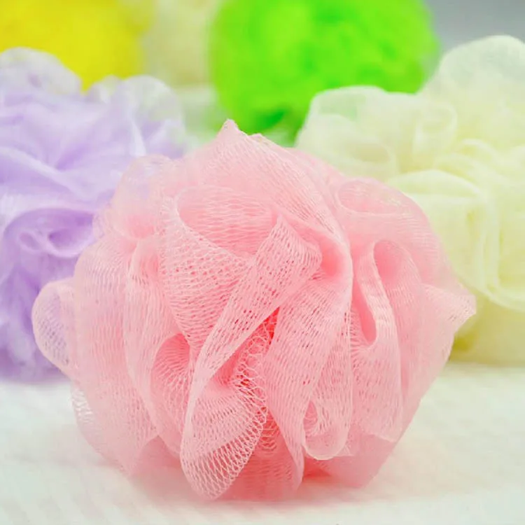 

Bath Ball Wholesale Colorful Bathroom Products Mesh Shower Ball, 7 colors, random colors