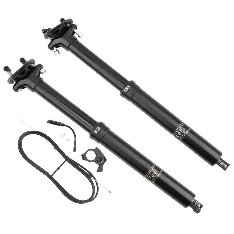 

KS 900i Alloy Bike Adjustable Seat Post 30.9mm 31.6mm 125mm Travel Remote Control Bicycle Seatpost Suspension EXA Form, Black