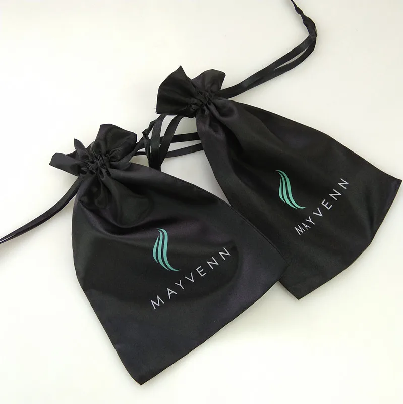 Customized Silk Satin Hair Weave Extension Packaging Pouch Bags Buy