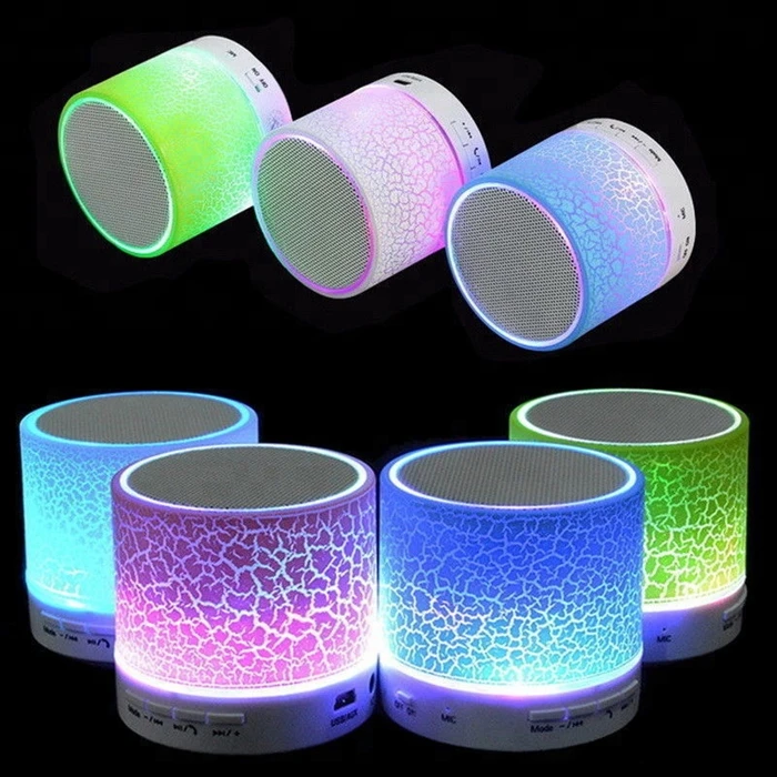 

A9 mini led lights speaker portable waterproof dj bass speakers outdoor home theater shower speakers wireless