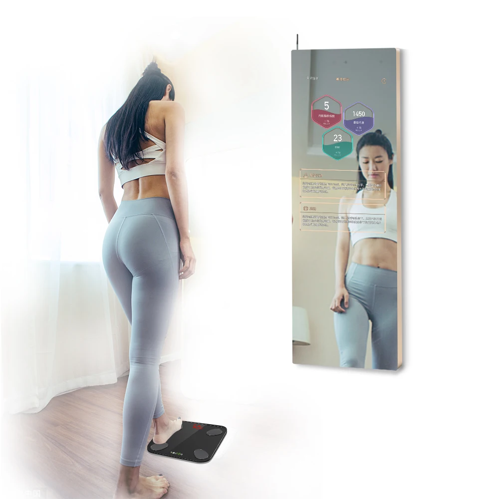 

New design 3D magic mirror tonal smart home gym 32" 43" Inch fitness smart mirror touch screen