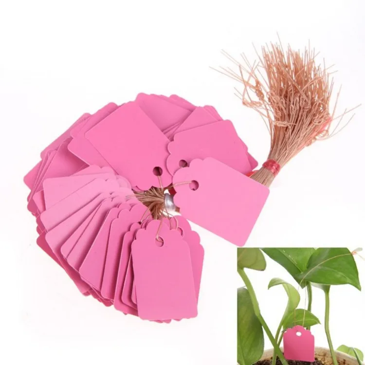 

MZL Printable Word Flower Gardening Tags Plastic Gardening Labels Hanging Tags 100 Sets Of Tags, Plant labels