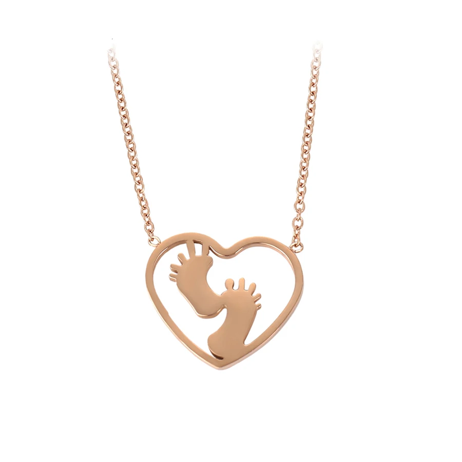 

45915 xuping accessories necklace women jewelry necklace footprint best gift for baby