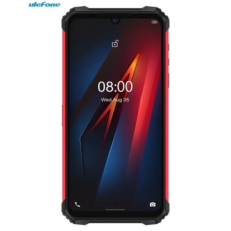 

HOT Selling Wholesales Ulefone Armor 8 Rugged 4GB 64GB 6.1inch Battery 5580mAh Android 10.0 Network 4G NFC OTG smart phone, Red