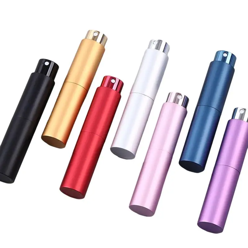 

10ML Refillable aluminum Travel Perfume Atomizer Spray Empty Bottle for Mini Sprayer Size