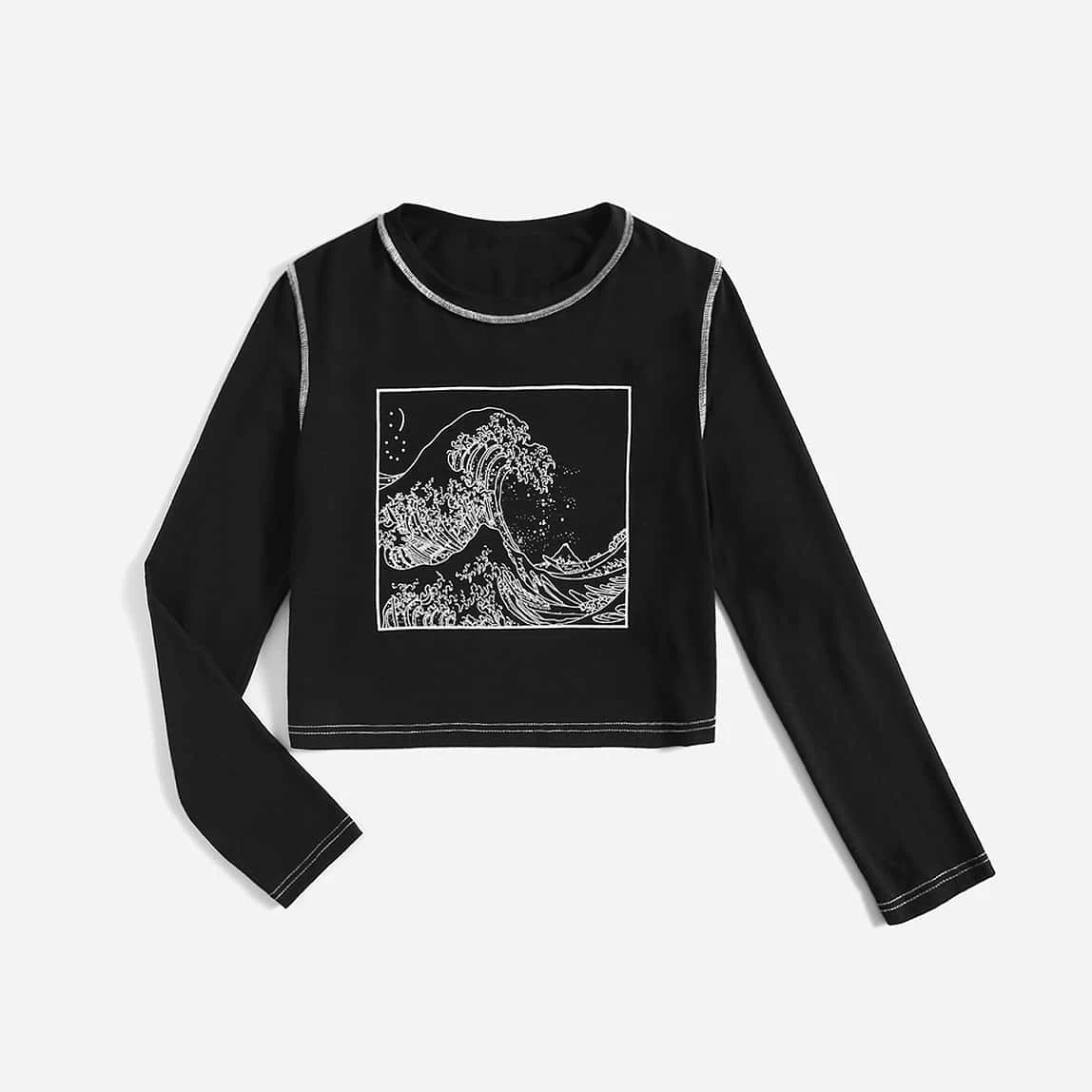

Spring 2021 Streetwear Woman Tops Jogger Tracksuit Long Sleeve T Shirt Women