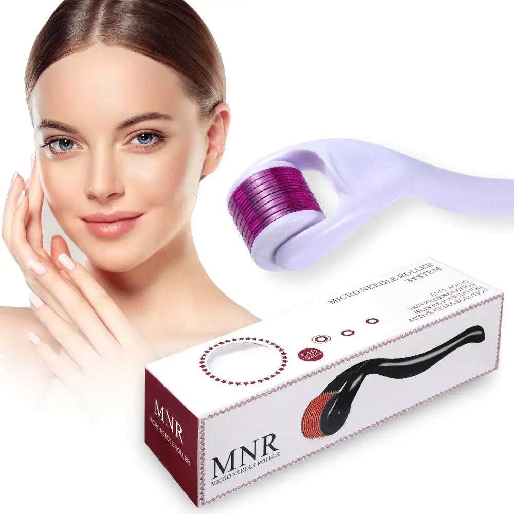 

Wholesale New 540 Micro Needles Roller Facial Microneedle Roller Dermaroller Titanium Serum Microneedling Massage Skincare Tools