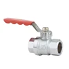 Dn25 Lockable Ball Valve with Long Handle Forged Lead-Free Nickel Plated Brass FNPT x FNPT Ball Valve Lever 1-1/2" Pipe Size