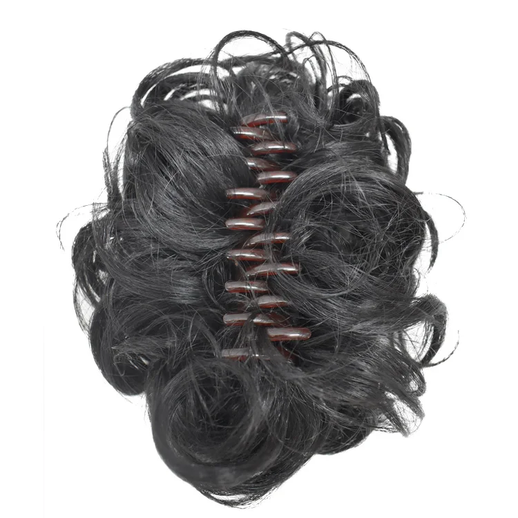 

Diva Novelties High Quality Materials Synthetic Messy Fluffy Wavy Hair Extension Clip Jaw Wig Curly Ponytail Perruque Deep 1pcs, Customize all colors