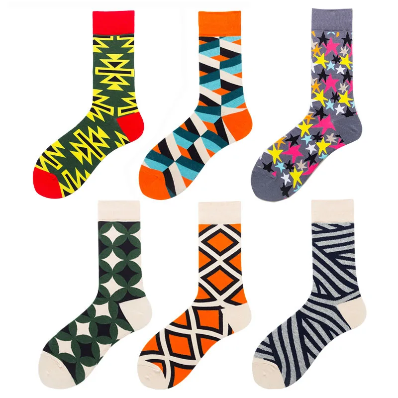 

Spring comfortable crazy custom logo fashion printed men casual socks