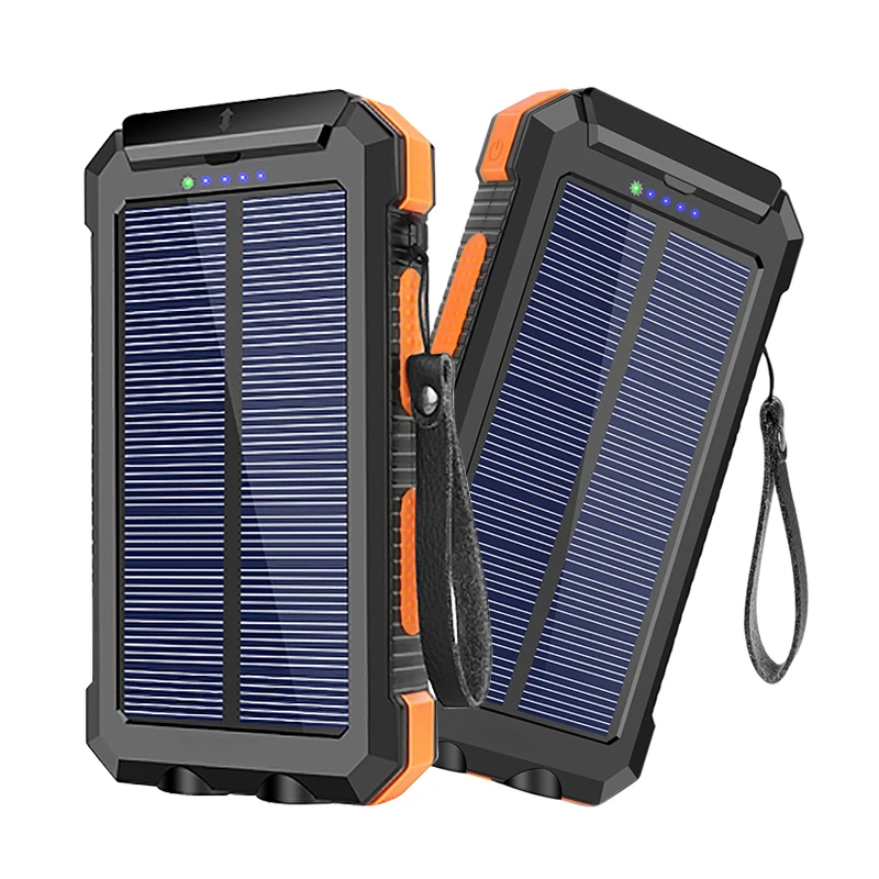 

Custom High Capacity 30000mah Solar Mobile Phone Charger Solar Charging Portable Charger Waterproof Solar Powered Power Bank, Black/orange/blue/green/red/ect.