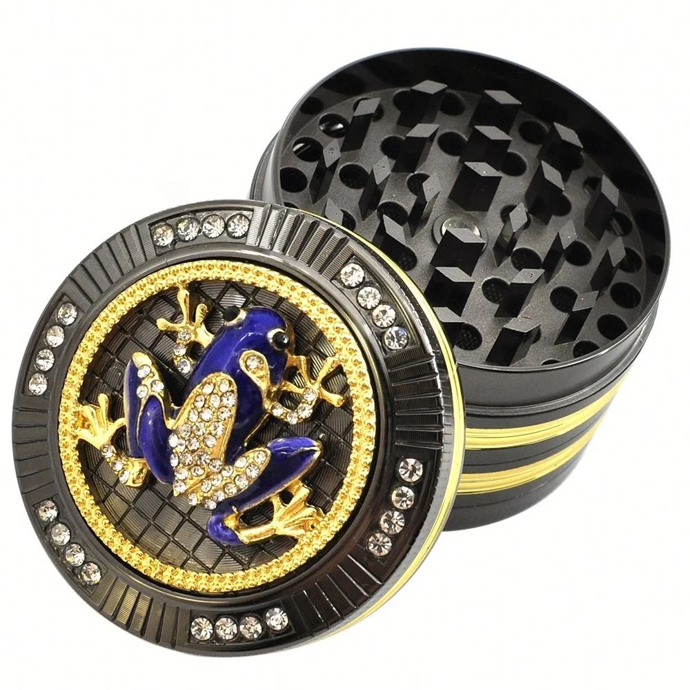 

Wholesale New Diamond Frog 4-piece Dry Herb Grinder Diameter  Zinc Alloy Transparent Grinder jhcentury, Picture