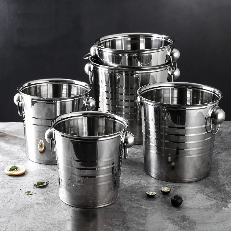 

SQ172 Stainless Steel champagne Ice Bucket Empty Drum Iron Container Wholesale Fillable Cans Custom Beer Cans, 5 colors