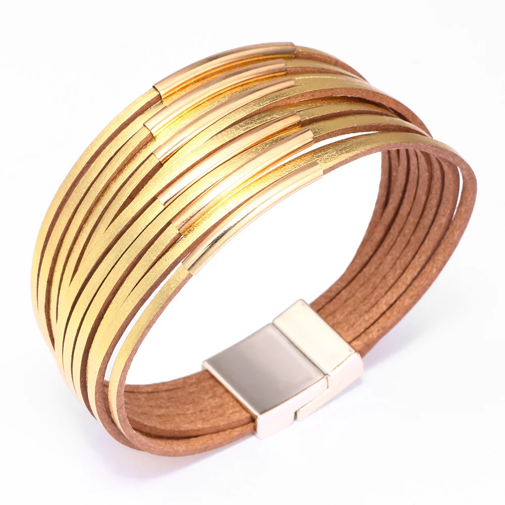 

2022 Youcheng New Bracelet Amazon Hot Fashion Leather Bracelet Jewelry Trend Simple Bracelet Women, 10 colors