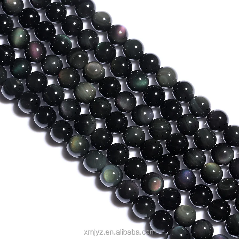 

Jewelry Natural Obsidian Rainbow Eye Loose Beads Diy Round Beads Handmade Jewelry Beaded Accessories Factory Direct Sales