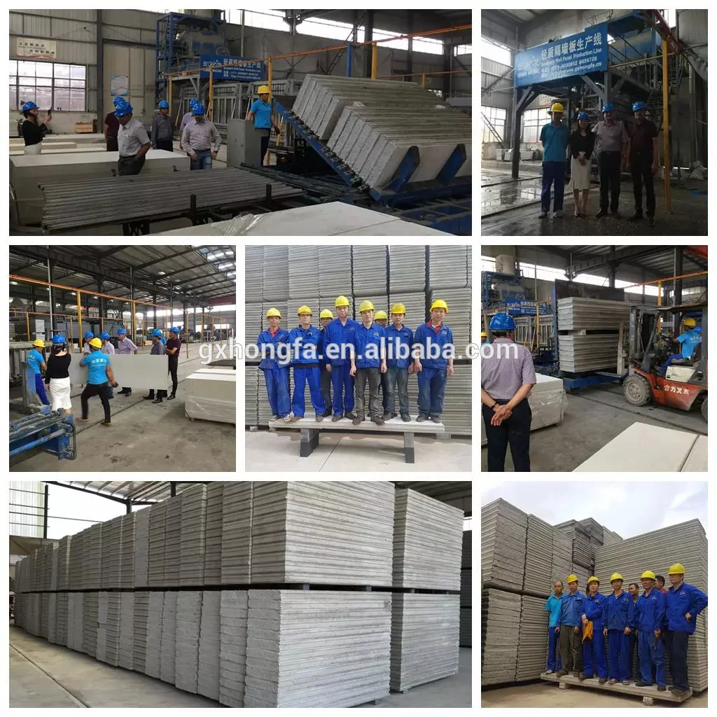 Lightweight Eps Fiber Cement Gypsum Board Wall Panel Making Machinery ...