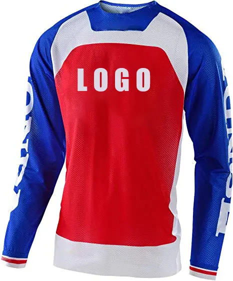 

Custom Logo Sublimation 100% polyester Bike Bicycle Tshirts Long Sleeve Downhill Jersey Wholesale Motocross Jersey, Customized color