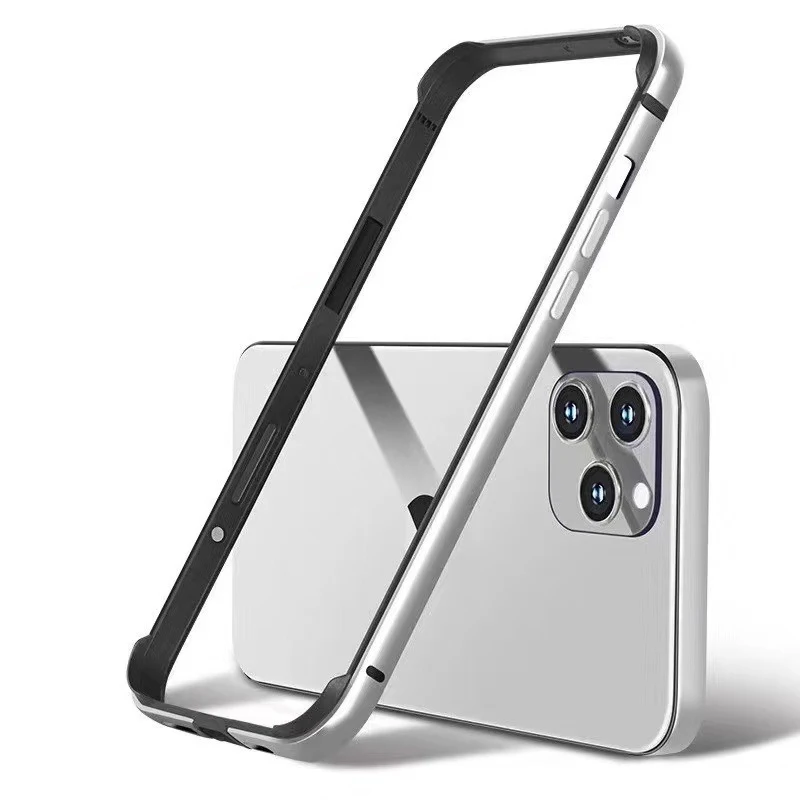 

For iPhone 12 Aluminum Frame Bumper Case, Metal Alloy Steel Bumper for iPhone 12 Mini Pro Max