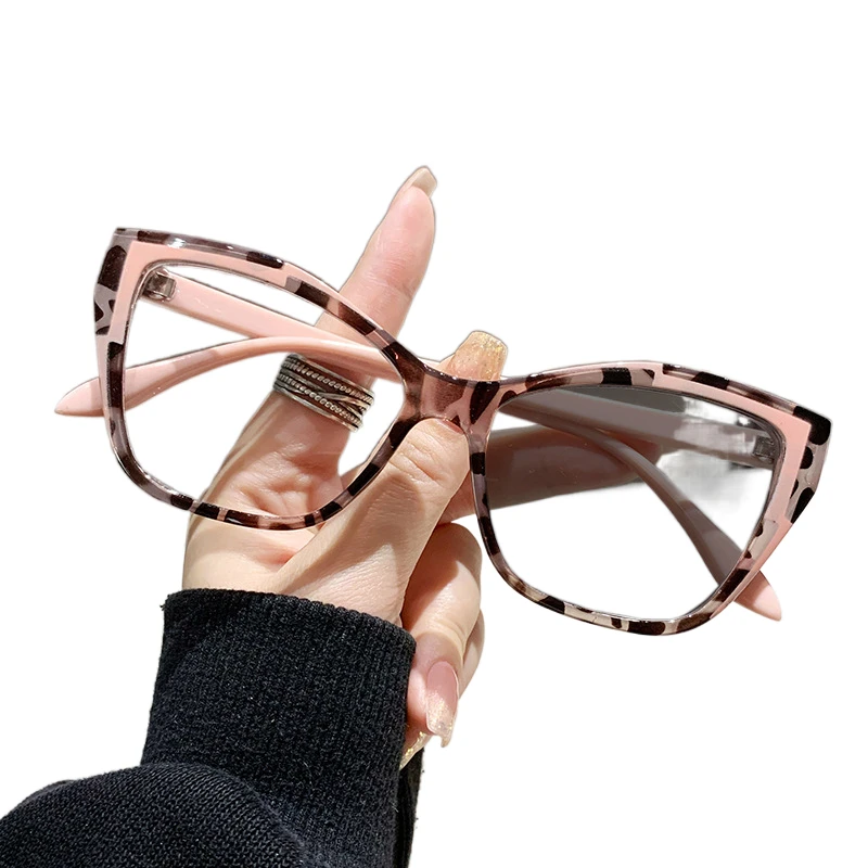 2323 Cheap Price PC Photochromic Glasses Cat Eye Glasses Metal Optical Glasses Frame  Wholesale Eyeglasses Woman Eyewear