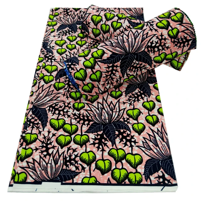 

Wholesale Veritable African Fabrics Printed Fabrics African Wax Print Batik 100% Cotton Fabric 6 Yards For Garment