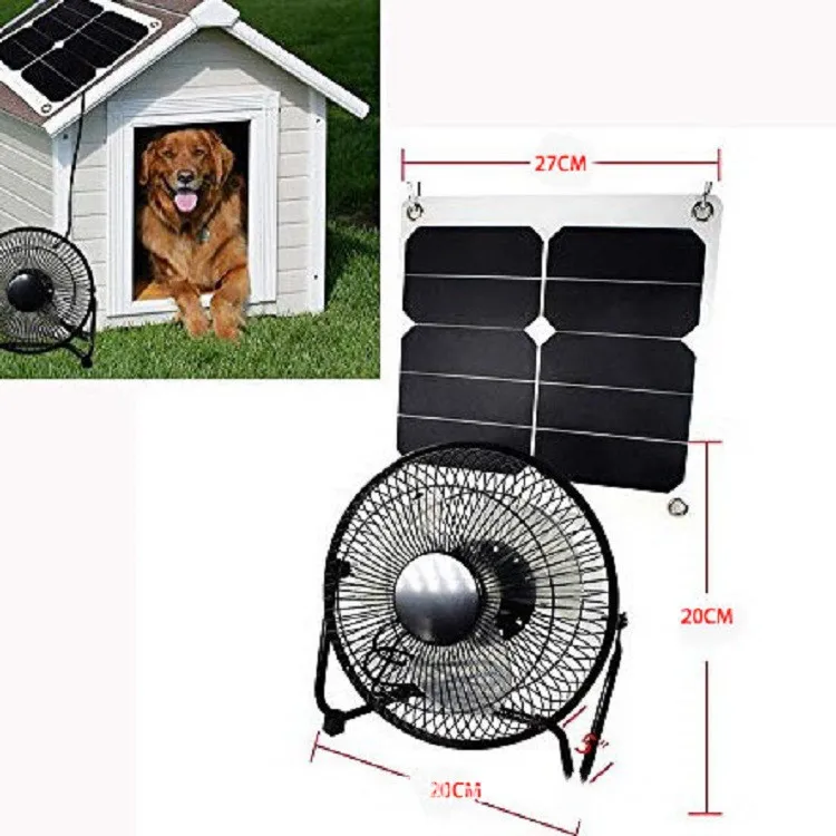 

2021 Hot Sale Solar Panel USB Summer Cooling Pet Cage Fans Calming Pet Fans for Pets