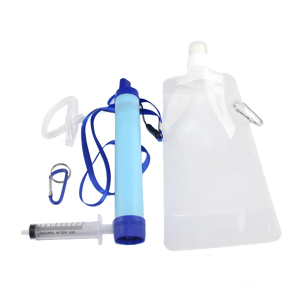 

Wholesale Survival Portable Personal Mini Water Filtration System, Emergency Filtration Purifier Water Filter Straw Set