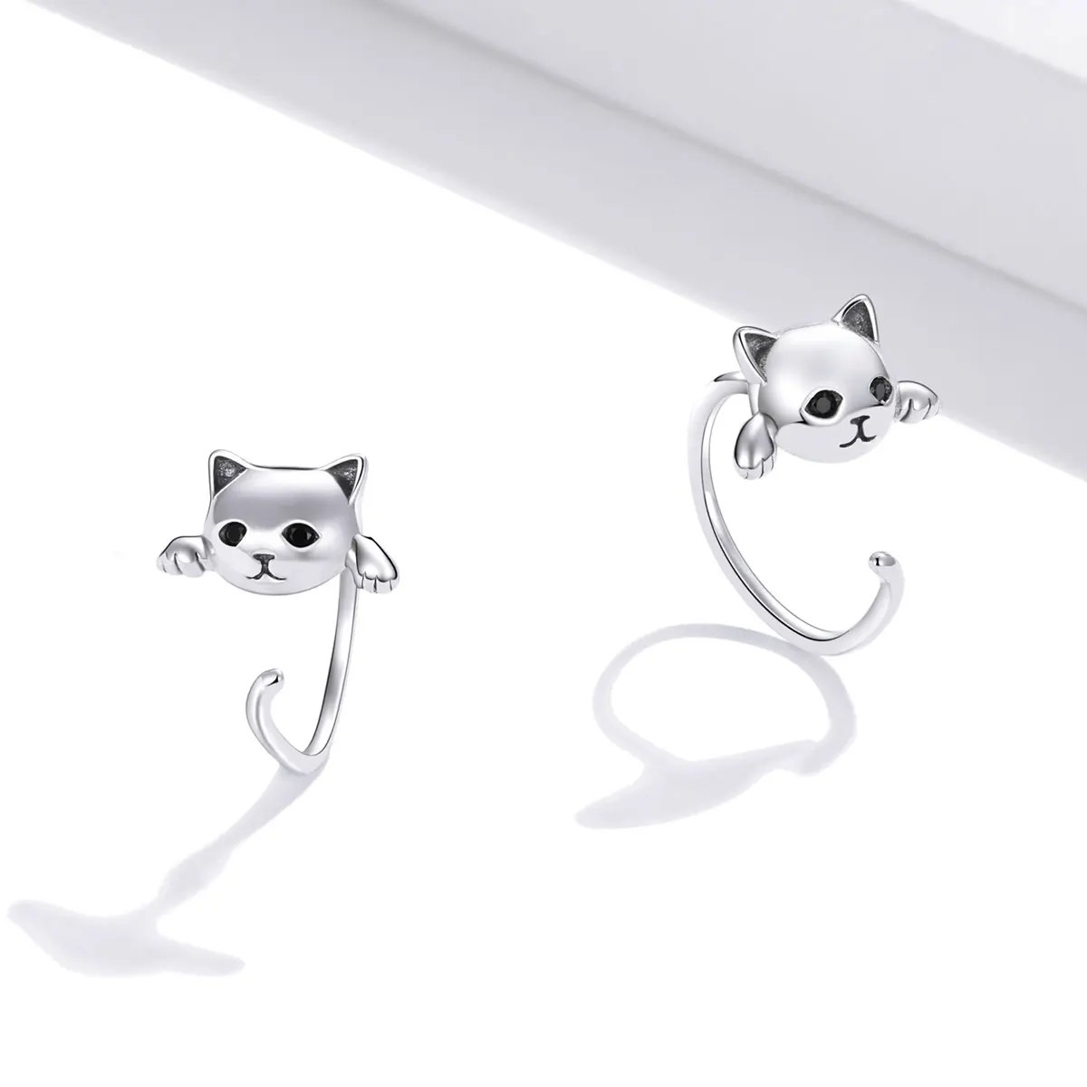 

Beautiful 925 Sterling Silver Unique Fashion Cute Cat Animal Earring
