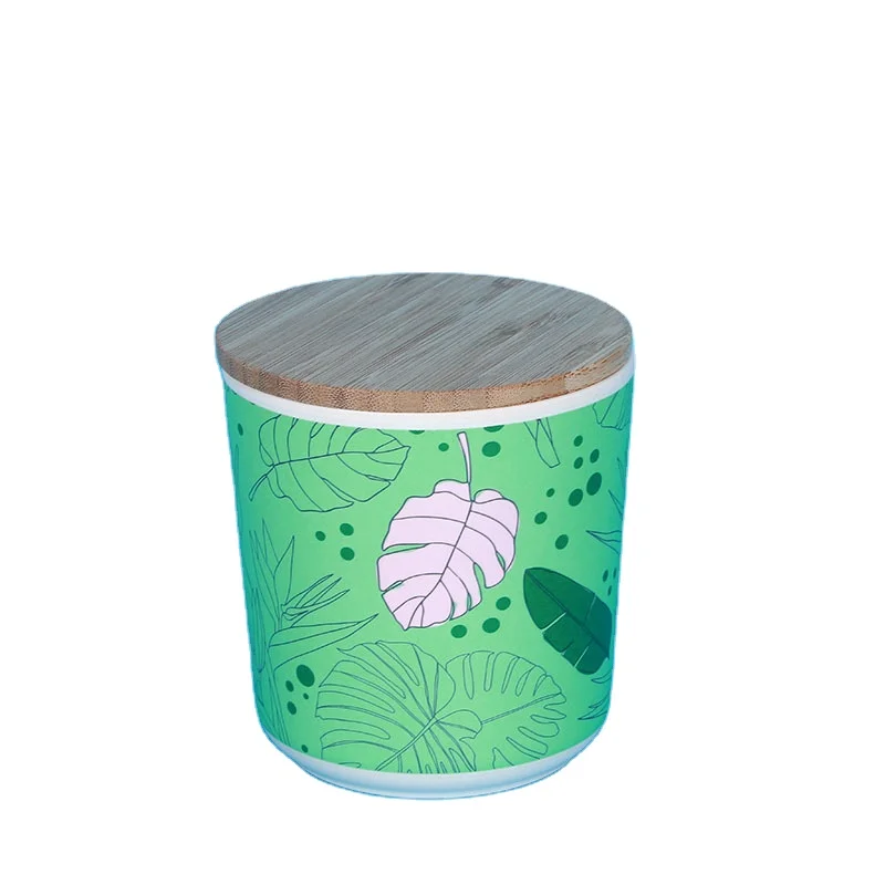 

Food Grade bamboo fiber food sugar storage canister with bamboo lid