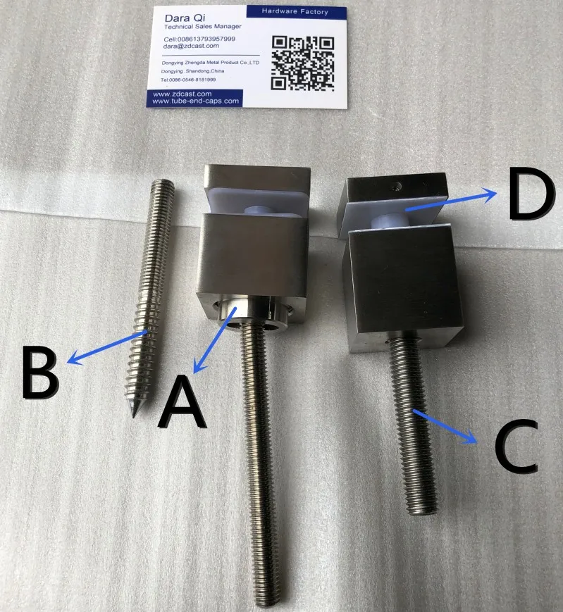 Zd New Design Glass Railing Stainless Steel Wall Mount Round Square