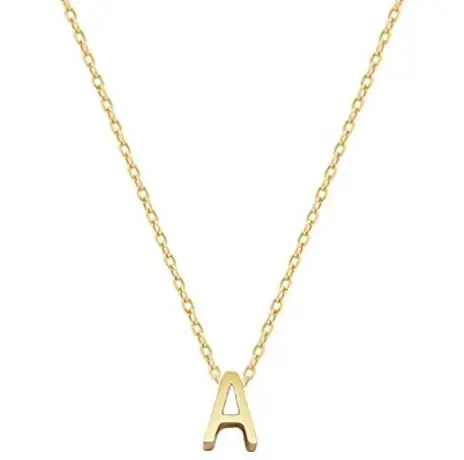 

Personalized Name Small Necklace Gold Plated Letter Necklace for Women