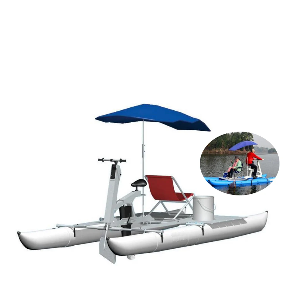 

Fashion Inflatable Water Bike Pedal Boat For Fishing, Yellow orange white or others