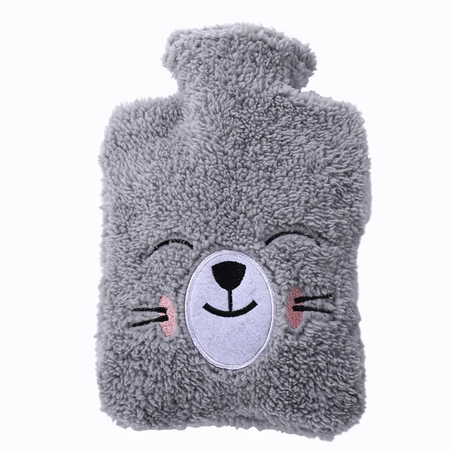 

Plush Cloth Hand Warmer Student Explosion-Proof Rubber Hot Water Bottle With Cover 750ml