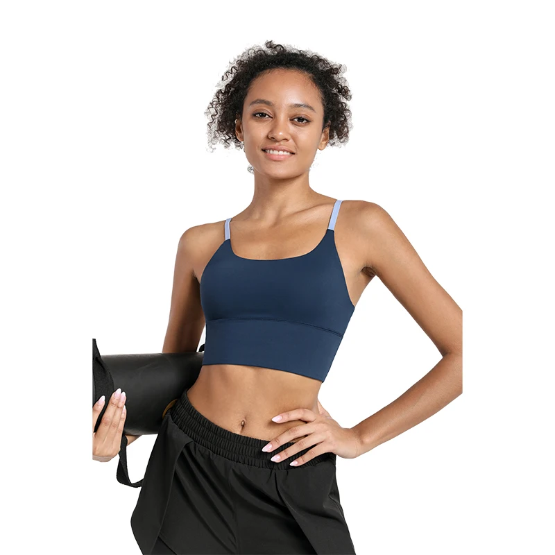 

Promotional Top Quality Anti-shock Sports Wear Beauty Back Yoga Bra Women Fitness Vest, White/ purple/ deep royal/ blue