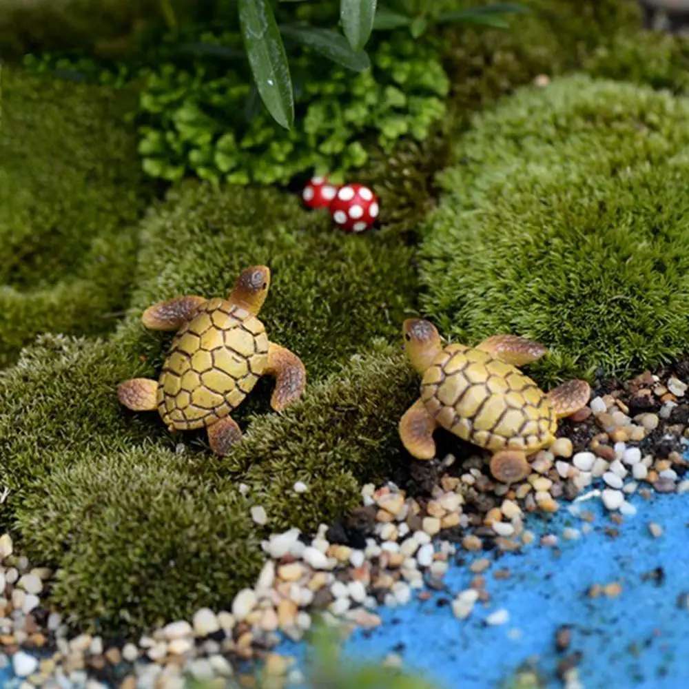 

1/2pcs Mini Sea Turtle Model Resin Figurines Fairy Garden Miniatures Fish Tank Acessories DIY Terrarium Landscape Decoration