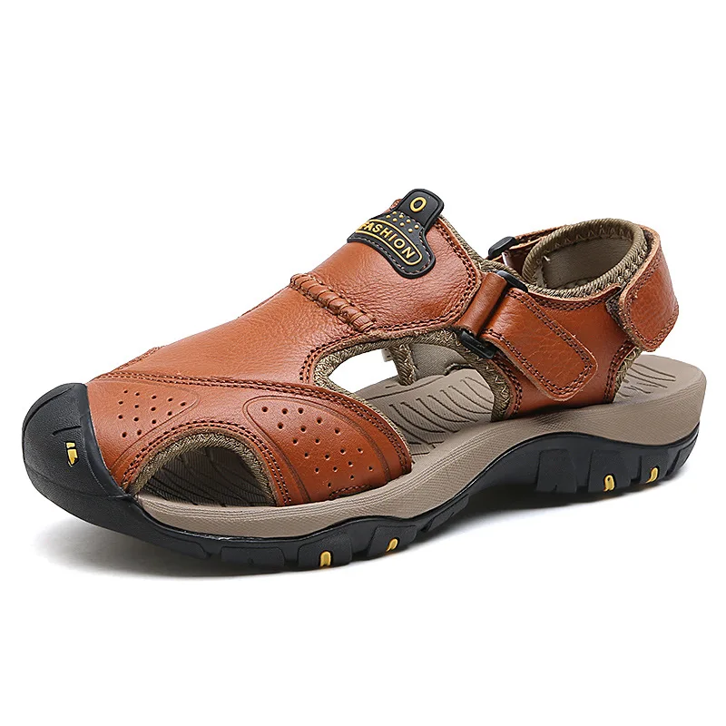 

Manufacture OEM Summer casual sandals beach large size cattle leather new style outdoor sports mens sandals, Customized color