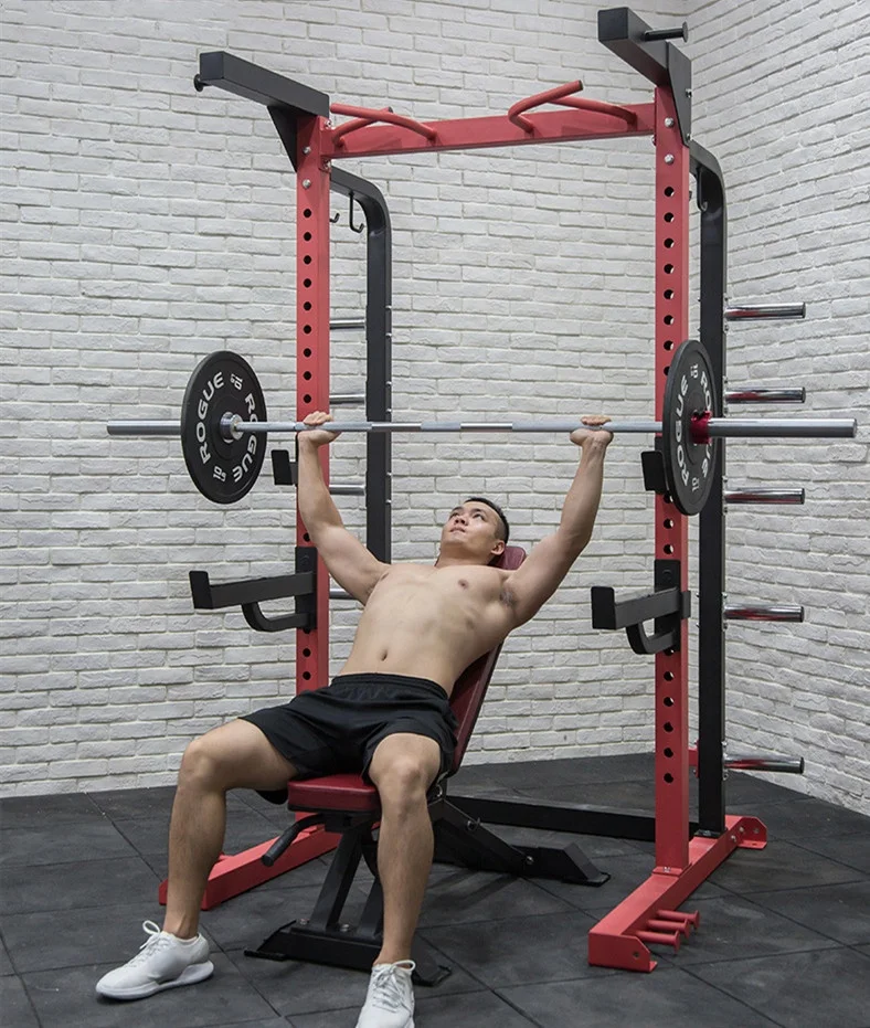

customized Sport Fitness Exercise Gym Equipment multi function Smith Machine portal frame squat rack, Customized color