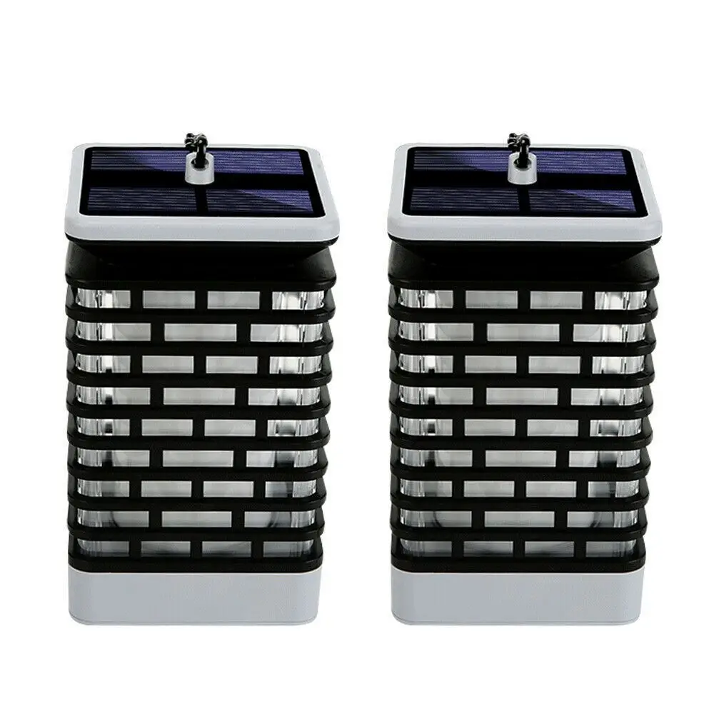 Outdoor Waterproof Garden Courtyard Solar Hanging Flame Lantern Lamp Landscape Lights LED