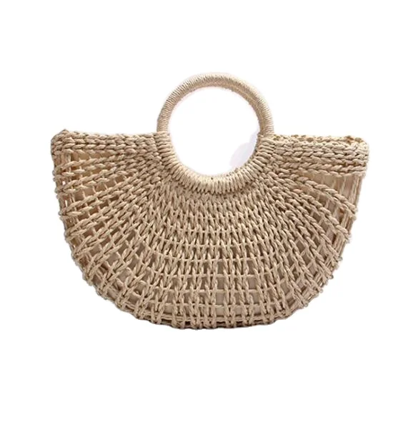 

Wholesale fashion Tassel Stripes Summer Cute Straw Beach Bag Straw Tote Bag for Handmade Woven Bag