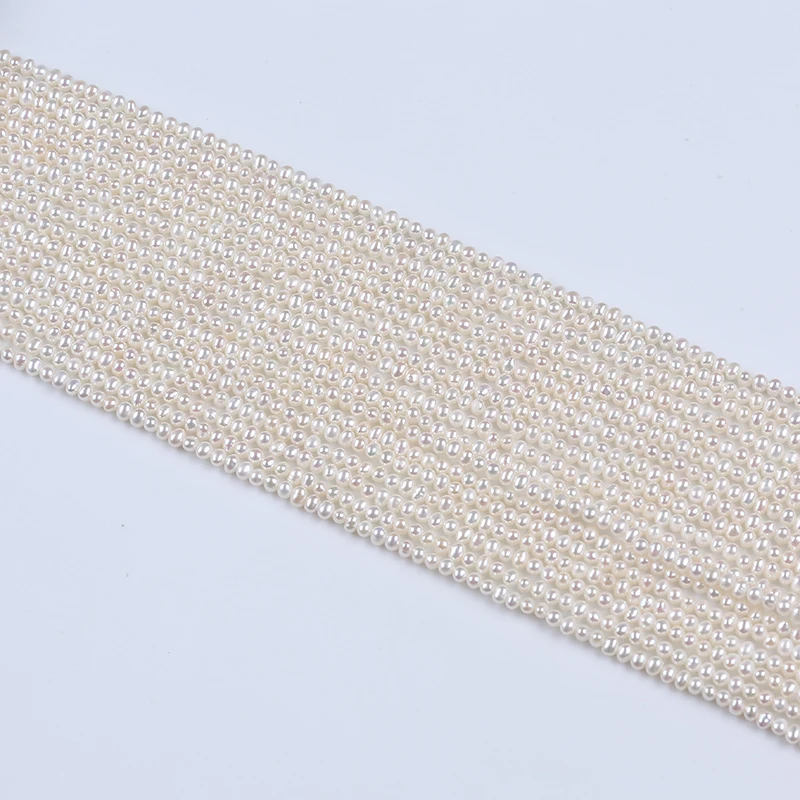 

2.5-3mm AAA cultured white potato pearls 2 mm natural Freshwater Pearls Strand Tiny Pearl, White(customized)
