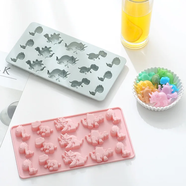

15 dinosaur silicone chocolate mold cube dinosaur mold