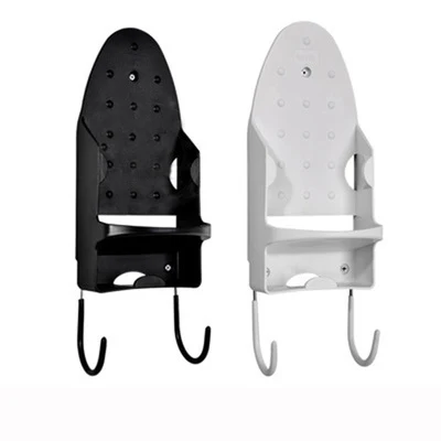 

Wall mounted hotel iron holder iron board bracket, White/black