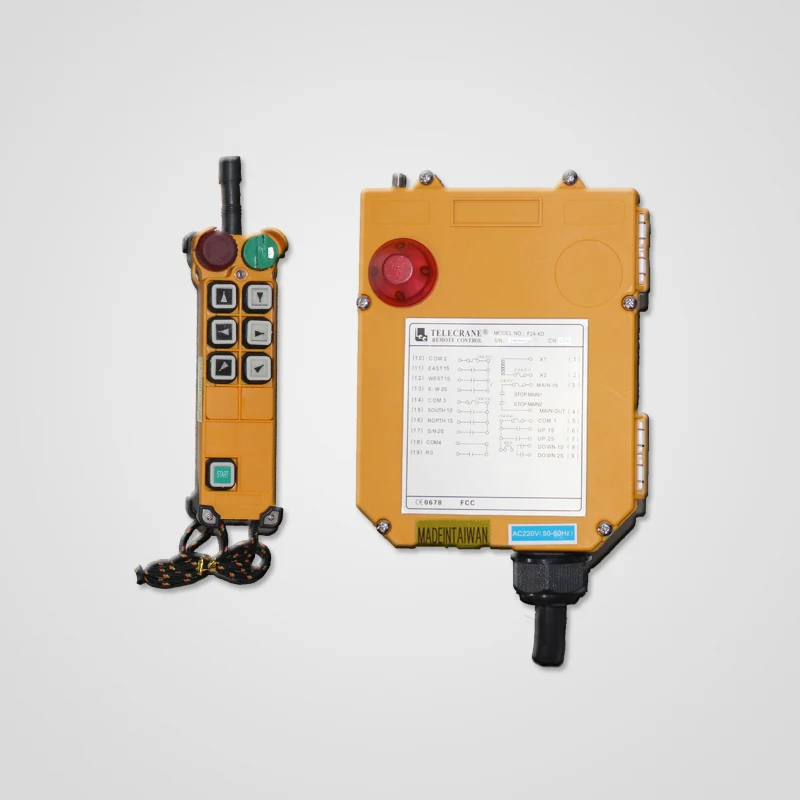 

F24-6S Telecrane waterproof 6 buttons single speed crane wireless electric hoist industrial remote control