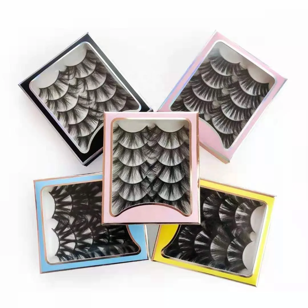 

5 pairs case faux mink wholesale eyelash book
