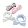 High quality wash bow tie velvet make up roadboimmed hair band spa facial headband for women